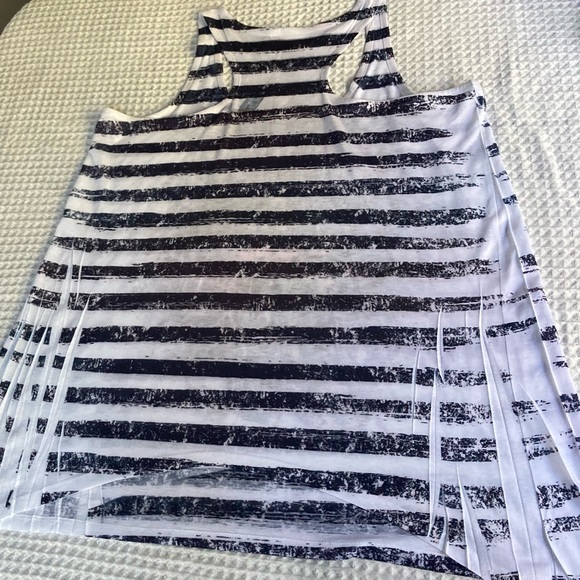 LANE BRYANT Nautical Floral Stripes Swing Tank Top Womens Large  14 16 - Picture 11 of 15